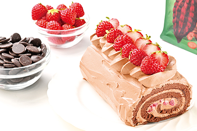 織田調理師専門学校 チョコロールケーキ