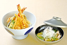 織田調理師専門学校 天丼＆豚と水菜のハリハリ椀